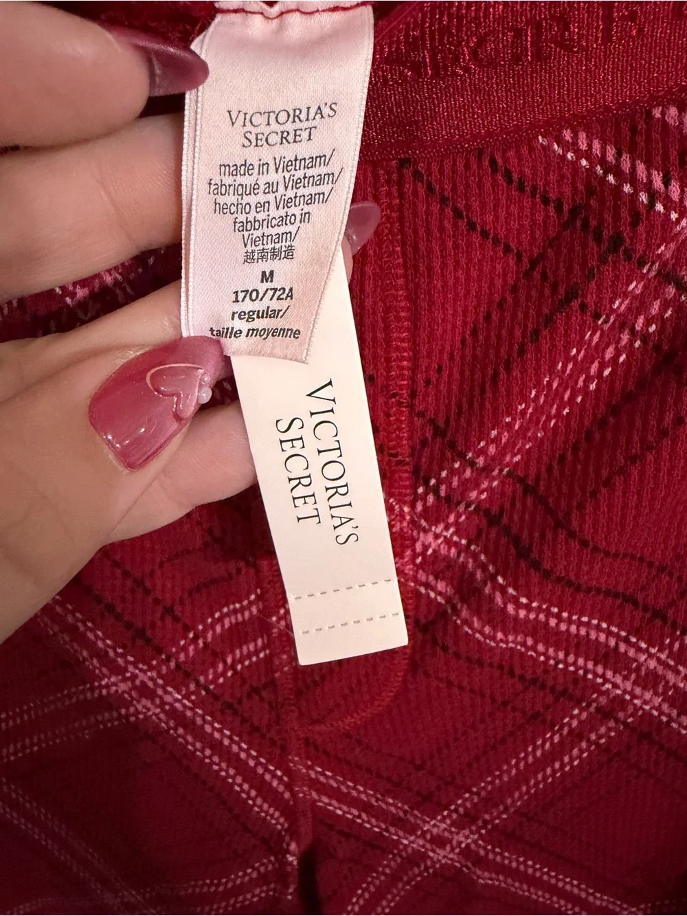 Victoria's Secret Red Plaid Kids Leggings